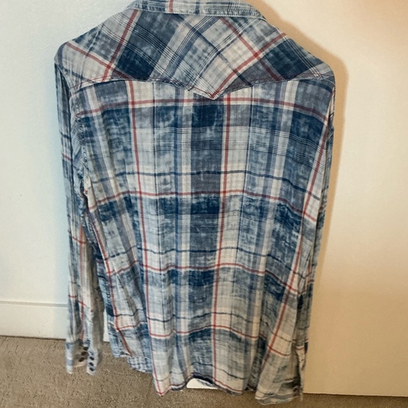 Ryan Michael Blue Plaid Shirt - Picture 3 of 3